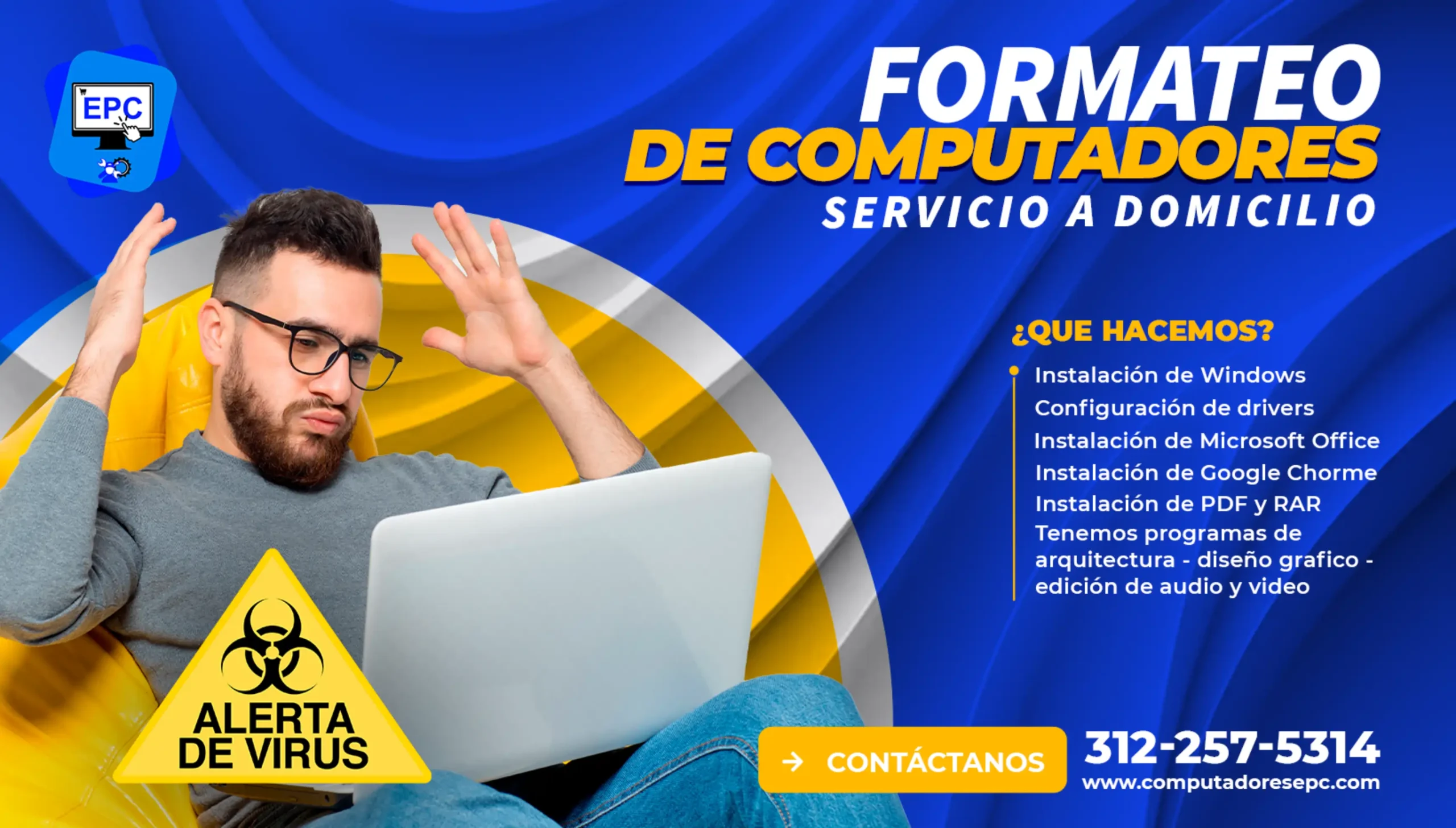 Técnico de computadores en Armenia, Quindío. Realizamos mantenimiento y reparacion de computadores a Domicilio